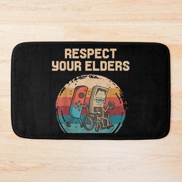 Item preview, Respect Your Elders Retro Gaming Humor Illustration With Controllers designed and sold by YubitaLeLe.