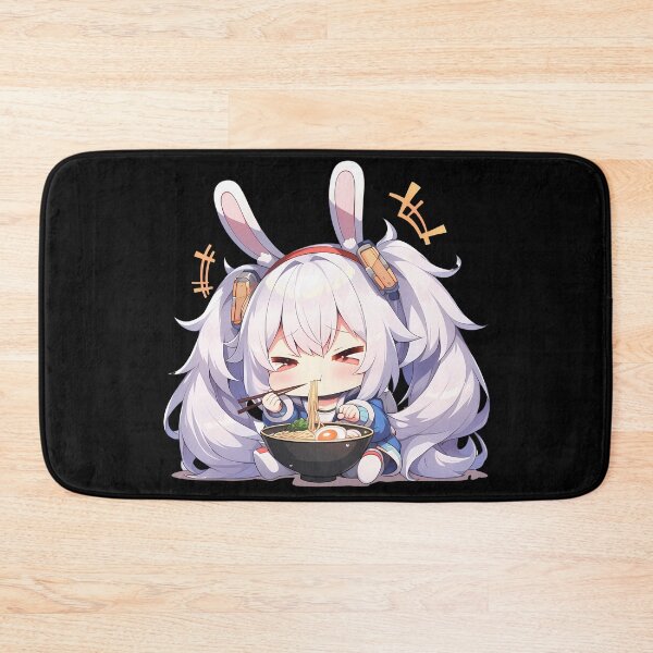 Item preview, Anime Laffey Azur Lane Ramen Kawaii Chibi White Hair Anime Girl Bowl Cute designed and sold by Raslbazola.