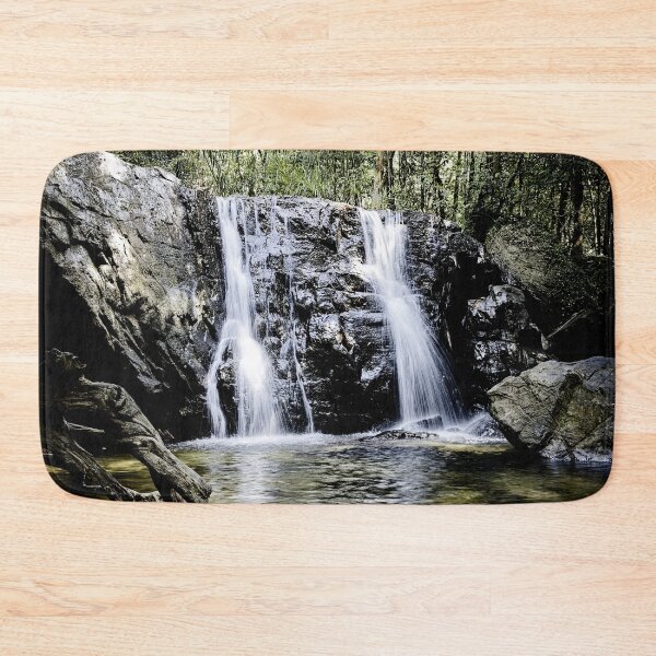 Item preview, A peaceful waterfall surrounded by lush forest designed and sold by franck380.