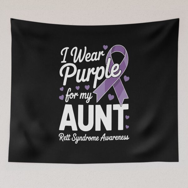 Item preview, I Wear Purple For My Aunt Rett Syndrome Awareness Ribbon designed and sold by Rrettgison.