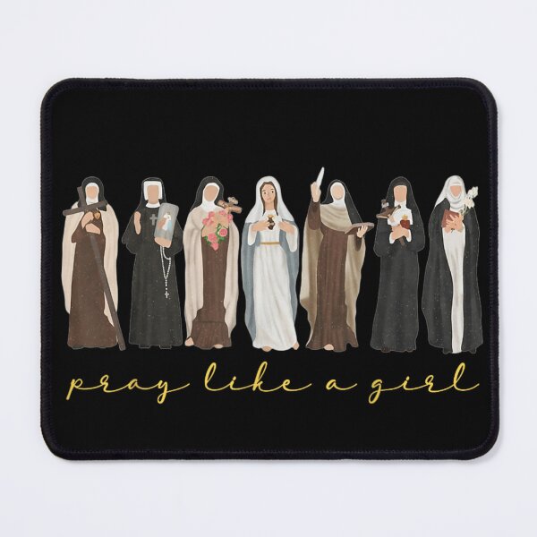 Item preview, Pray Like A Girl Empowering Faith Inspired Feminine Illustration designed and sold by YubitaLeLe.