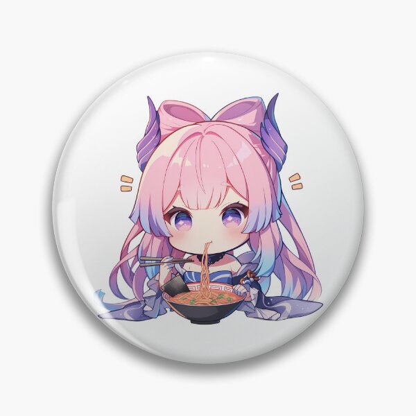 Item preview, Sangonomiya Kokomi Genshin Impact Ramen Kawaii Chibi Pink Hair Game Girl designed and sold by Raslbazola.