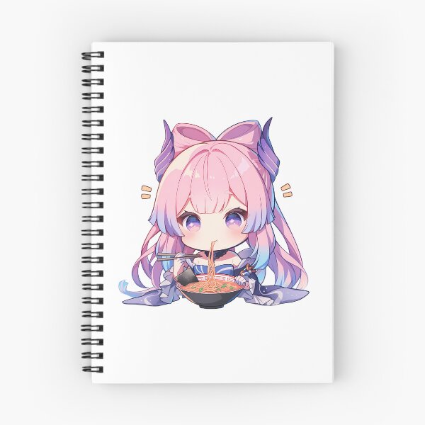 Item preview, Sangonomiya Kokomi Genshin Impact Ramen Kawaii Chibi Pink Hair Game Girl designed and sold by Raslbazola.
