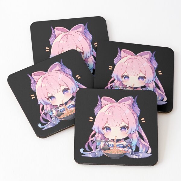 Item preview, Sangonomiya Kokomi Genshin Impact Ramen Kawaii Chibi Pink Hair Game Girl designed and sold by Raslbazola.