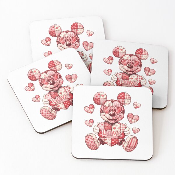 Item preview, Valentine Patchwork Cartoon Mouse designed and sold by Kharlamovaarina.