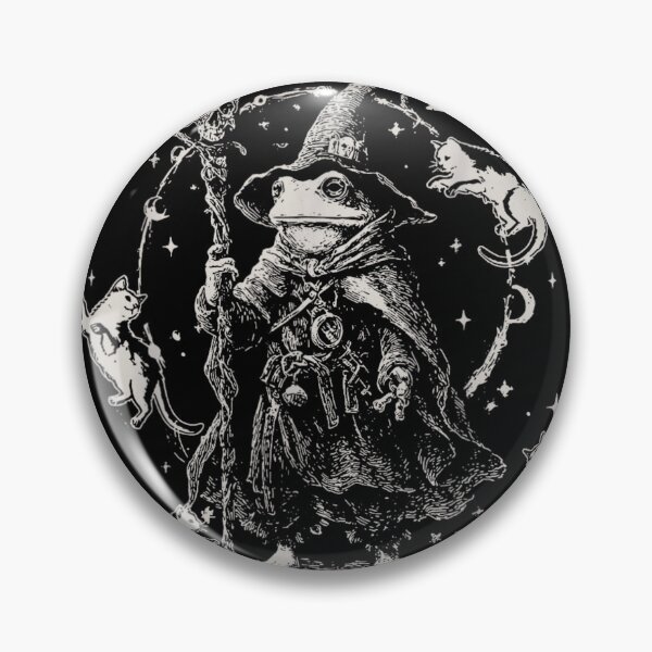 Item preview, Whimsical Frog Wizard Skeleton Humor Fantasy Illustration Dark Aesthetic designed and sold by YubitaLeLe.