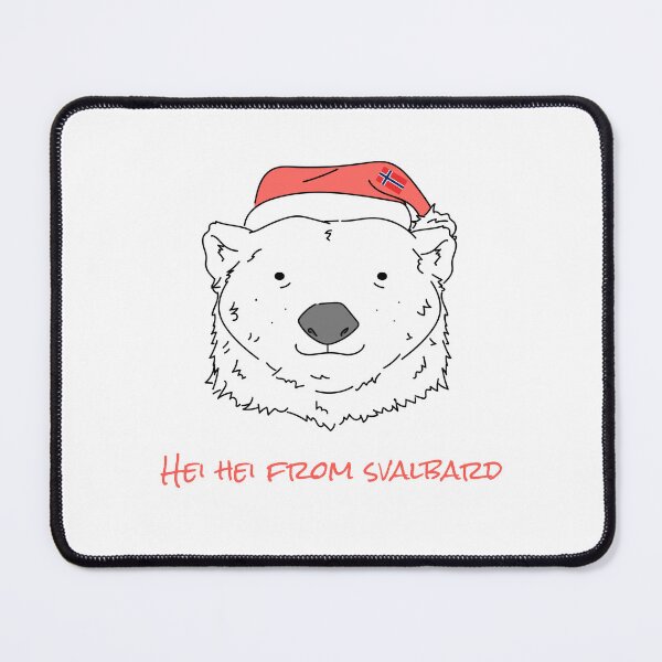 Item preview, Polar Bear Christmas in Svalbard Norway Gedelig Jul, God Jul, Longyearbyen Arctic Nation designed and sold by GraTEEtude.