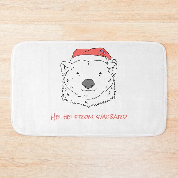 Item preview, Polar Bear Christmas in Svalbard Norway Gedelig Jul, God Jul, Longyearbyen Arctic Nation designed and sold by GraTEEtude.
