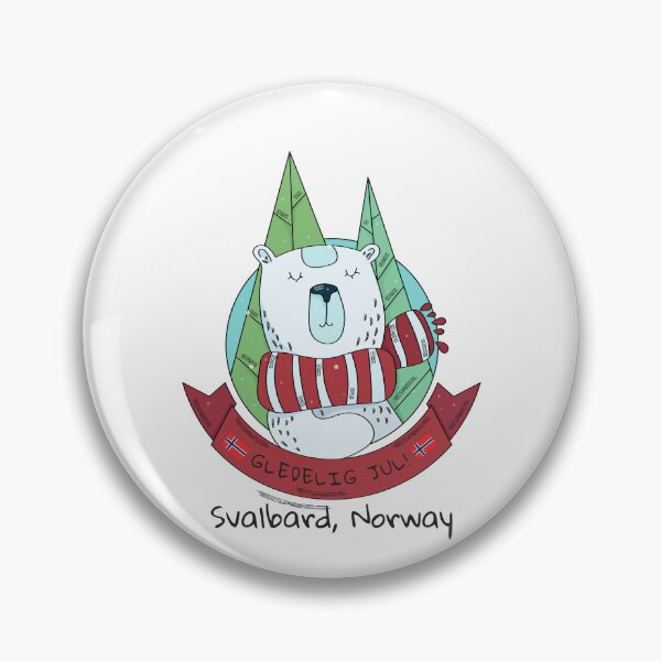 Item preview, Polar Bear Christmas in Svalbard Norway Gedelig Jul, God Jul, Longyearbyen Arctic Nation designed and sold by GraTEEtude.