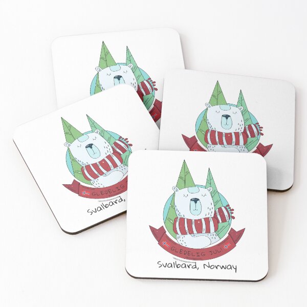 Item preview, Polar Bear Christmas in Svalbard Norway Gedelig Jul, God Jul, Longyearbyen Arctic Nation designed and sold by GraTEEtude.