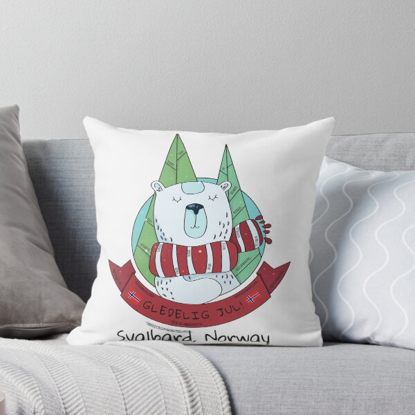 Item preview, Polar Bear Christmas in Svalbard Norway Gedelig Jul, God Jul, Longyearbyen Arctic Nation designed and sold by GraTEEtude.