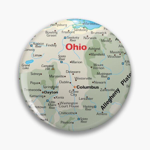 Item preview, Ohio Map for Wall Decor and Education designed and sold by WorldAtlas.com.