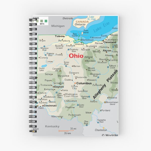 Item preview, Ohio Map for Wall Decor and Education designed and sold by WorldAtlas.com.