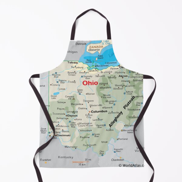Item preview, Ohio Map for Wall Decor and Education designed and sold by WorldAtlas.com.