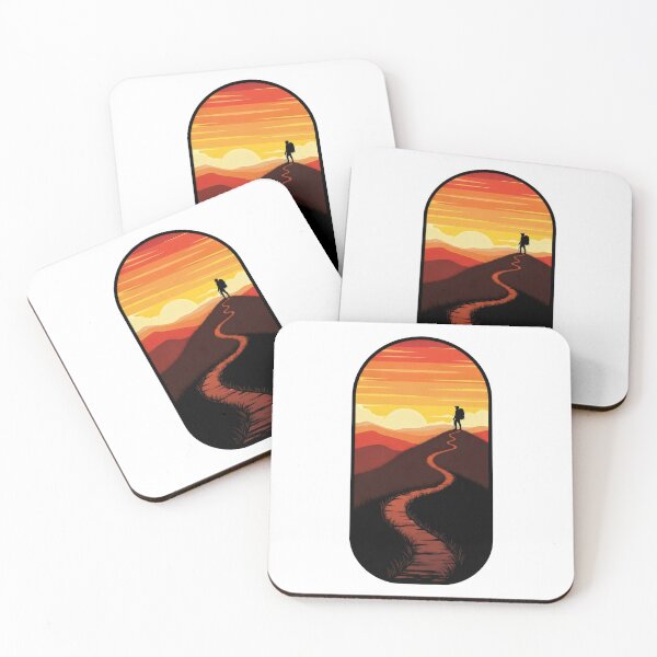 Item preview, Vintage Hiking Silhouette – Retro 70s Sunset Trail Badge, Wanderlust Adventure Vibes designed and sold by Luminari Creations.