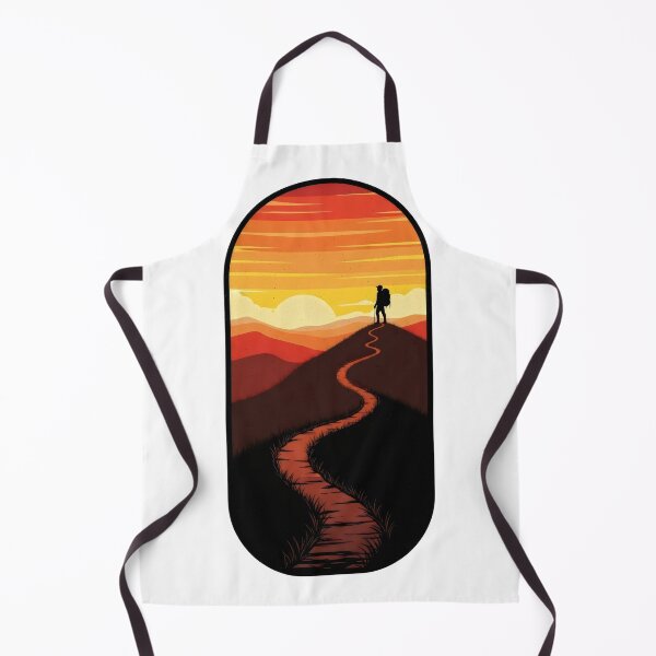 Item preview, Vintage Hiking Silhouette – Retro 70s Sunset Trail Badge, Wanderlust Adventure Vibes designed and sold by Luminari Creations.