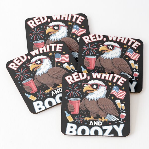 Item preview, Red White And Boozy Funny 4th Of July Eagle With Beer designed and sold by Voidbinder.