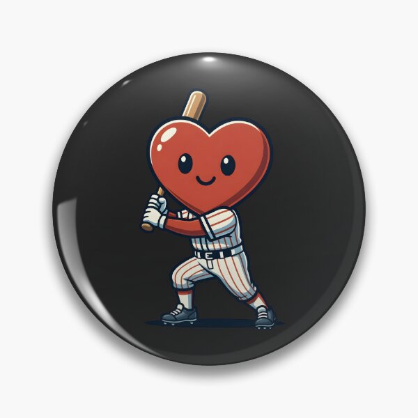 Item preview, Cute Heart Baseball Character designed and sold by dudelinart.