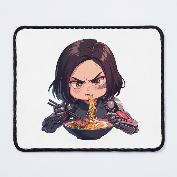 Item preview, Alita Alita Battle Angel Ramen Kawaii Chibi Dark Hair Anime Girl Bowl designed and sold by Raslbazola.