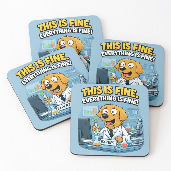 Item preview, Funny Scientist Dog Chaos Humor Illustration designed and sold by Maverickystore.