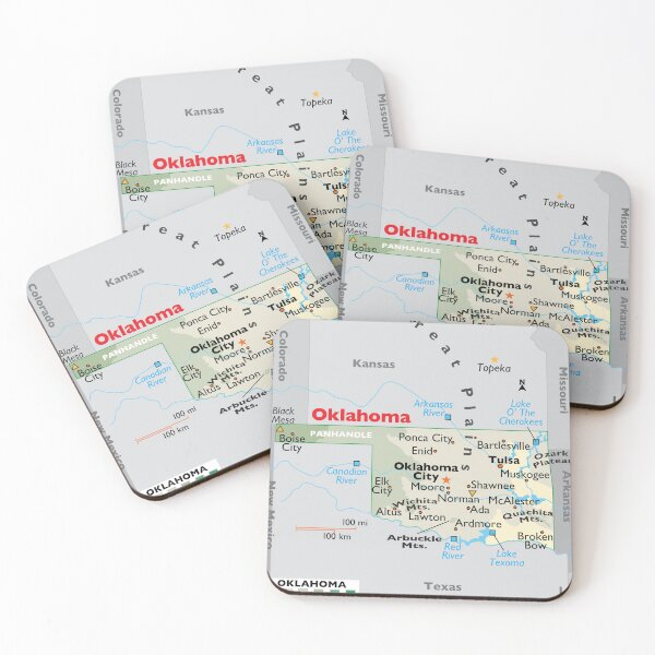 Item preview, Oklahoma Map for Wall Decor and Education designed and sold by WorldAtlas.com.