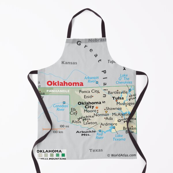 Item preview, Oklahoma Map for Wall Decor and Education designed and sold by WorldAtlas.com.