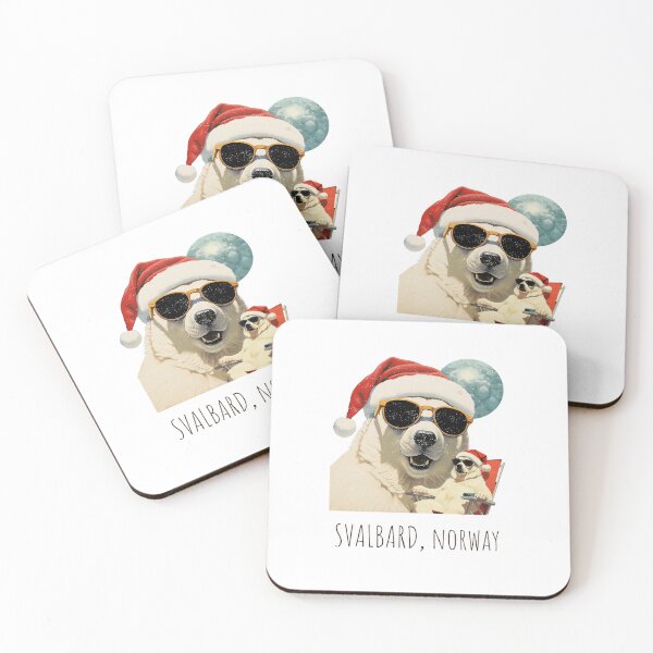 Item preview, Polar Bear Christmas in Svalbard Norway Longyearbyen Arctic Nation designed and sold by GraTEEtude.