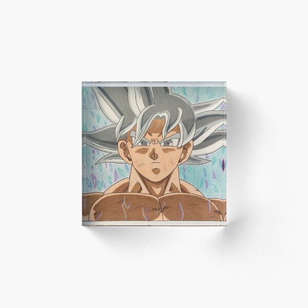 Goku Ultra Instinct - One Of A Kind - Hand Drawn Acrylic Block