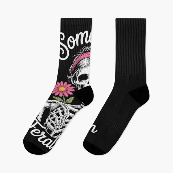 Item preview, Someone's Feral Mom Skeleton Wildflower Skull Halloween designed and sold by TAYLOROUSDALE.