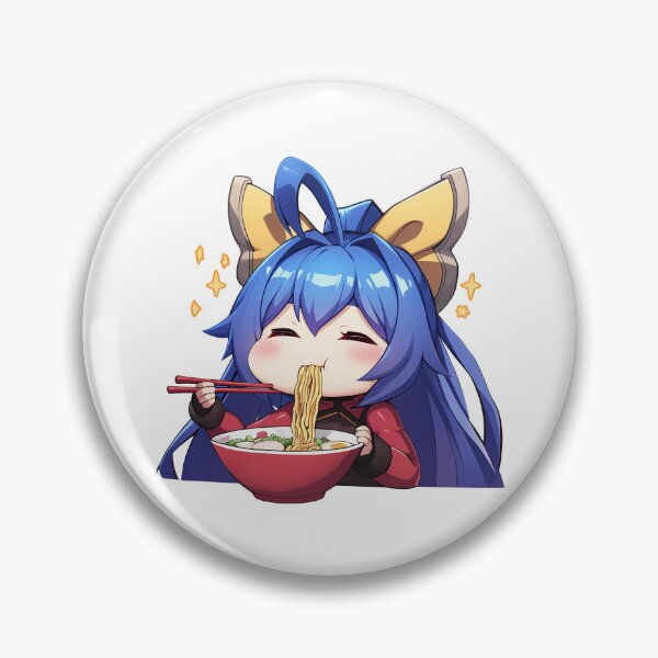 Item preview, Game Mai Natsume Blazblue Ramen Kawaii Chibi Blue Hair Game Girl Cute Bowl designed and sold by Raslbazola.