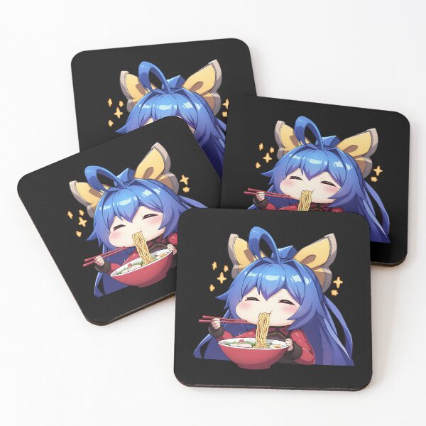 Item preview, Game Mai Natsume Blazblue Ramen Kawaii Chibi Blue Hair Game Girl Cute Bowl designed and sold by Raslbazola.