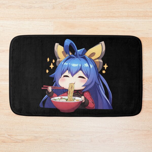 Item preview, Game Mai Natsume Blazblue Ramen Kawaii Chibi Blue Hair Game Girl Cute Bowl designed and sold by Raslbazola.