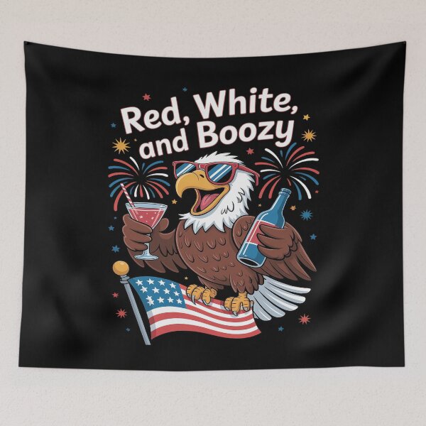 Item preview, Red, White and boozy - Patriotic Eagle designed and sold by Voidbinder.