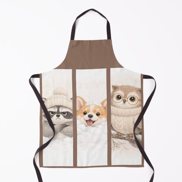 Item preview, Cozy Winter Animals T-Shirt Design – Cute Raccoon Corgi and Owl Art Set designed and sold by Beamiverse.