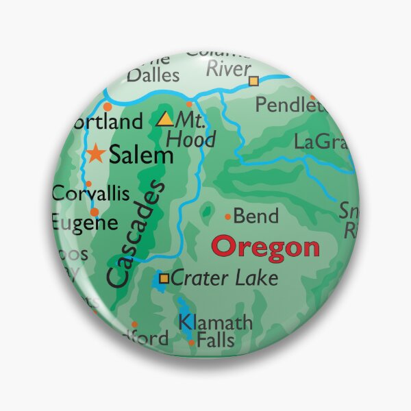 Item preview, Oregon State Map with Cities and Regions designed and sold by WorldAtlas.com.