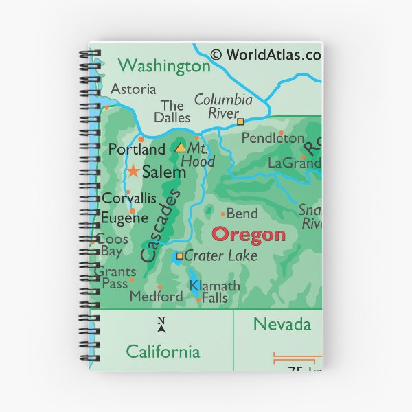 Item preview, Oregon State Map with Cities and Regions designed and sold by WorldAtlas.com.