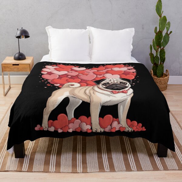 Item preview, Cute Pug Dog Valentines Day Heart Puppy Lover designed and sold by Morphologiona.