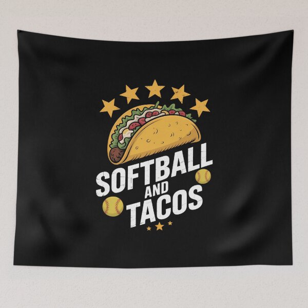 Item preview, Softball And Tacos Funny Catcher Pitcher Food Lovers designed and sold by cosmicncozyS.
