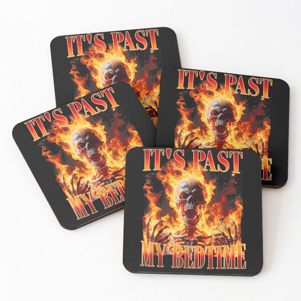 Item preview, Its Past My Bedtime Flaming Skeleton Funny Dark Humor designed and sold by MassonCalepon.