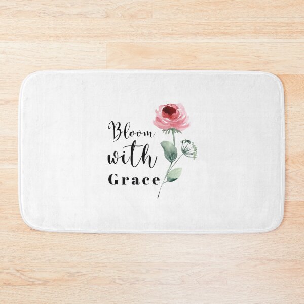 Item preview, Bloom With Grace – Elegant Watercolor Flower Quote Aesthetic.  designed and sold by musabadam2013.