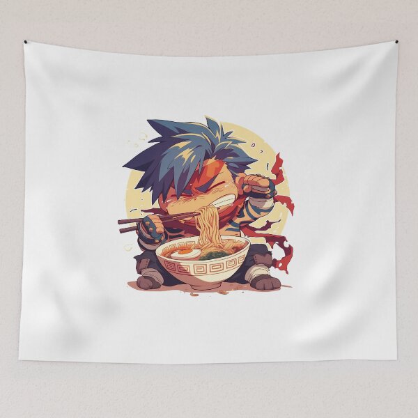 Item preview, Meiko Honma Anohana Kamina Gurren Lagann Kawaii Ramen Chibi Cute Anime Food Scene designed and sold by Raslbazola.