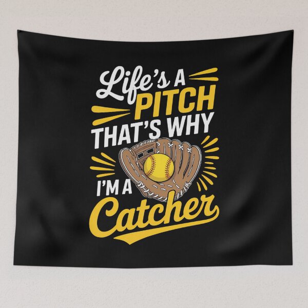 Item preview, Softball Catcher Fun designed and sold by cosmicncozyS.