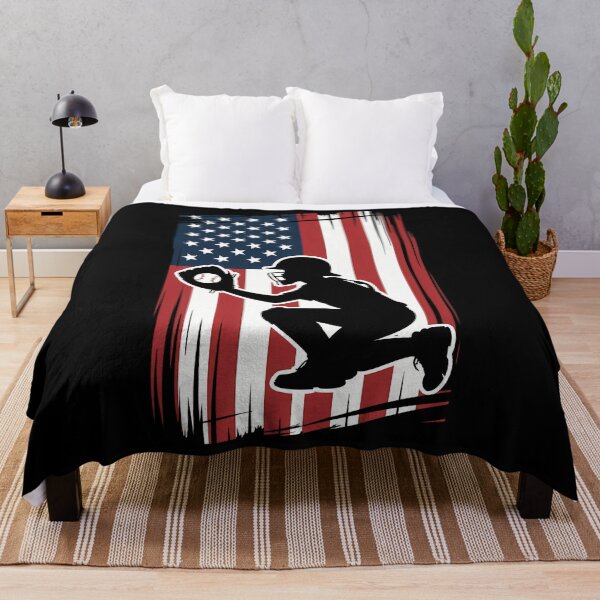 Item preview, Softball Catcher American Flag Softball Player designed and sold by cosmicncozyS.
