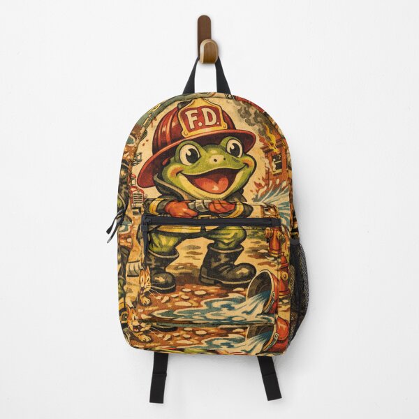 Item preview, Alarm, it's on fire, vintage firefighter frog designed and sold by Mauswohn.