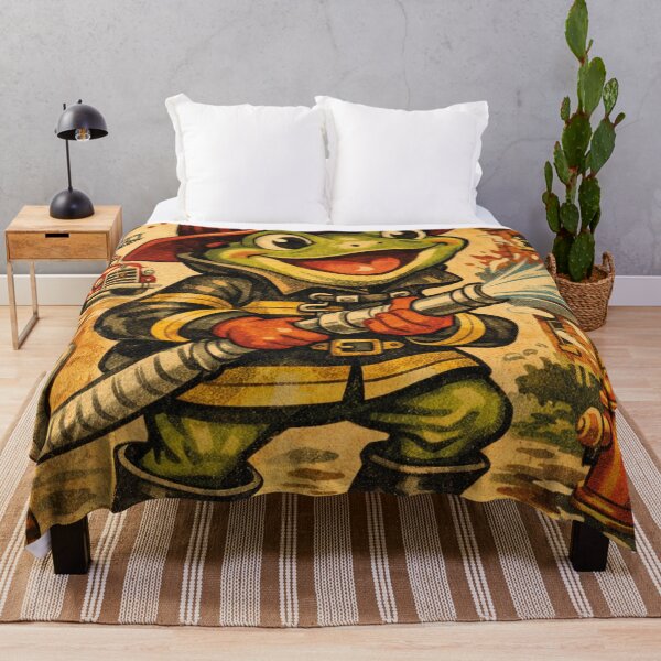 Item preview, Alarm, it's on fire, vintage firefighter frog designed and sold by Mauswohn.