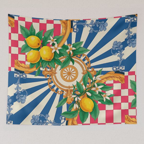 Item preview, "Sunny Lemon & Baroque Elegance: Vibrant Citrus Art for Home & Fashion" designed and sold by CHRONIN.