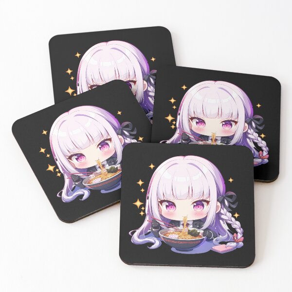 Item preview, Karen Araragi Bakemonogatari Kyoko Kirigiri Danganronpa Kawaii Ramen Chibi Cute Anime Girl designed and sold by Raslbazola.