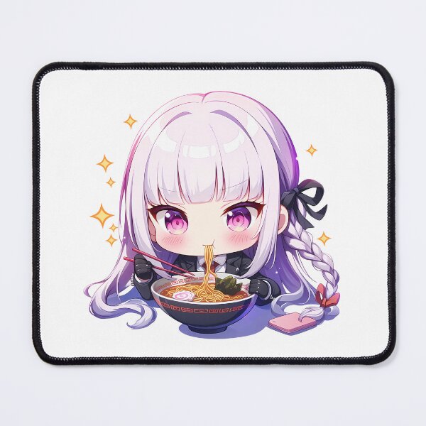 Item preview, Karen Araragi Bakemonogatari Kyoko Kirigiri Danganronpa Kawaii Ramen Chibi Cute Anime Girl designed and sold by Raslbazola.