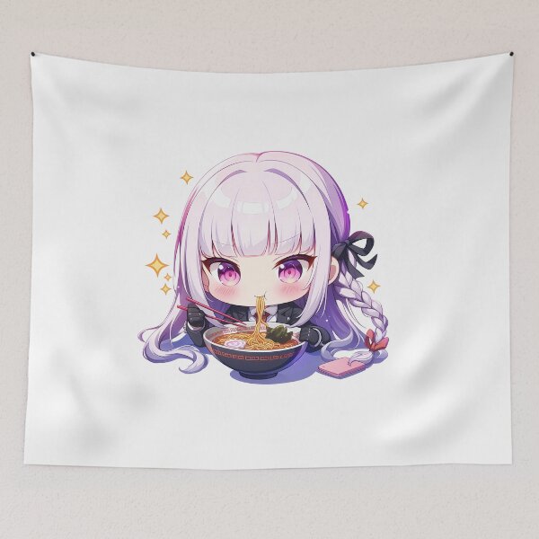 Item preview, Karen Araragi Bakemonogatari Kyoko Kirigiri Danganronpa Kawaii Ramen Chibi Cute Anime Girl designed and sold by Raslbazola.