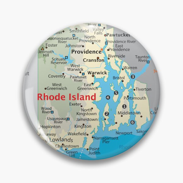 Item preview, Rhode Island State Map with Cities and Coastline designed and sold by WorldAtlas.com.